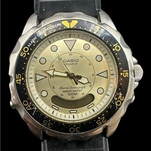 Casio Gold and Black Quartz Watch